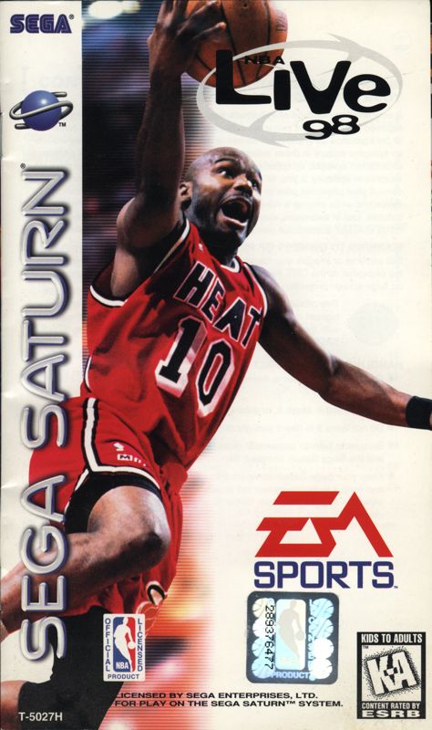 NBA Live '98 box art for Sega Saturn